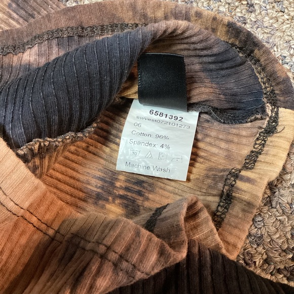 SHEIN Black Gold Yellow Tie Dye 2 Piece Short Tank Top Set * Size XS - Picture 5 of 10